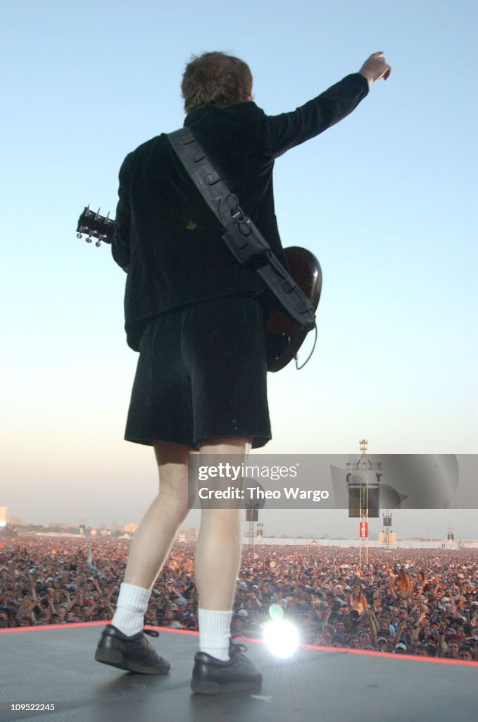 Angus Young Toronto Rocks Angus Young of AC/DC during Molson Canadian Rocks for Toronto - Show ...