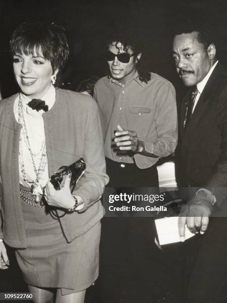 Michael Jackson and Liza Minnelli during Michael Jackson and Liza Minnelli Attending 1988 Performance of "The Phatom of the Opera" at Majestic...