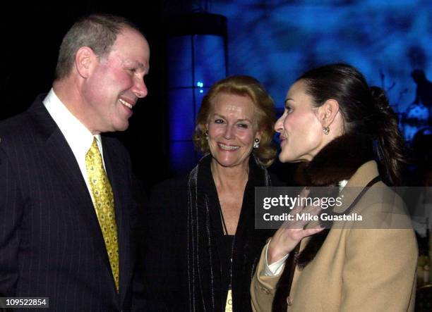 Michael Eisner and Demi Moore during Michael Eisner Honored by the Will Rogers Motion Picture Pioneers Foundation's 65th Annual Gala at The Century...