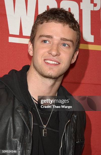 Justin Timberlake during Teen People Magazine Takes a Look at "What's Next" in New Talent - Arrivals at Hammerstein Ballroom in New York, New York,...