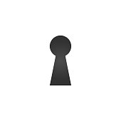 Keyhole icon , hole isolated on a white background, stylish vector illustration for web design.