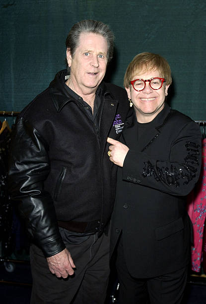 Brian Wilson with Sir Elton John during Yamaha Presents the 2003 NAMM Concert Featuring Sir Elton John: A Benefit for Music Education - Show and...