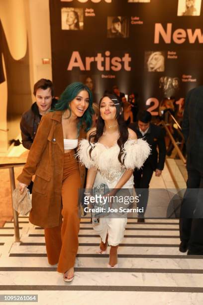 Niki Demartino and Gabi DeMartino attend Spotify "Best New Artist 2019" event at Hammer Museum on February 7, 2019 in Los Angeles, California.