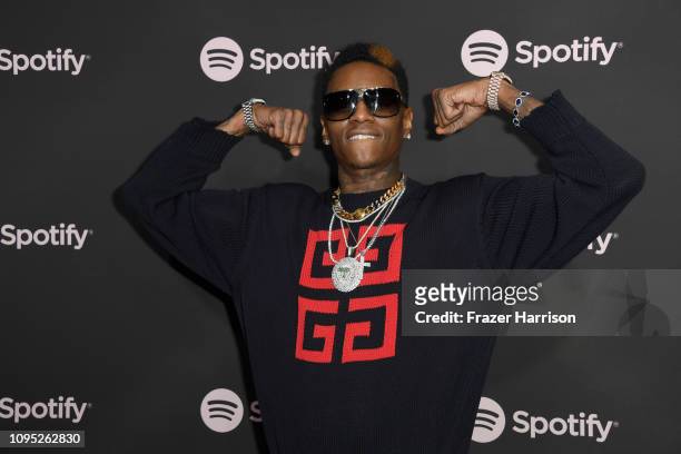 Soulja Boy attends Spotify "Best New Artist 2019" event at Hammer Museum on February 7, 2019 in Los Angeles, California.