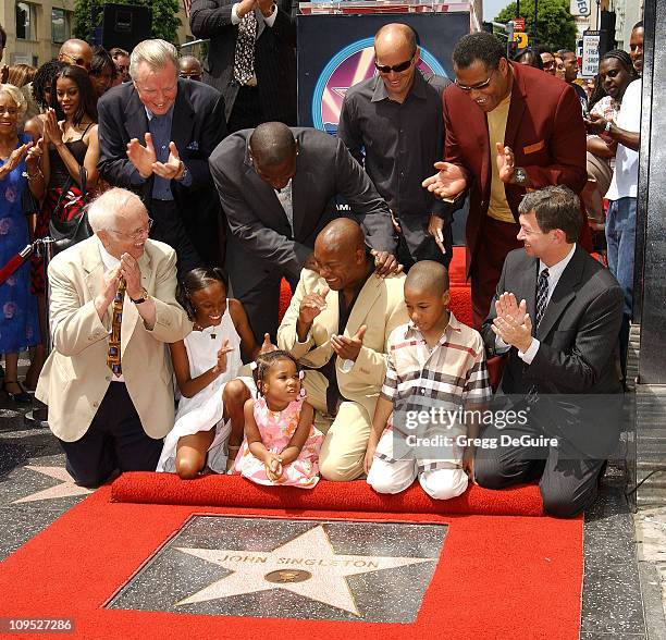 Johnny Grant, John Singleton & his kids Justice, Cleo & Massai, Leron Gubler Jon Voight, Tyrese Gibson, producer Neal Moritz & Laurence Fishburne