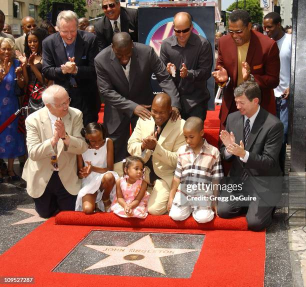 Johnny Grant, John Singleton & his kids Justice, Cleo & Massai, Leron Gubler Jon Voight, Tyrese Gibson, producer Neal Moritz & Laurence Fishburne