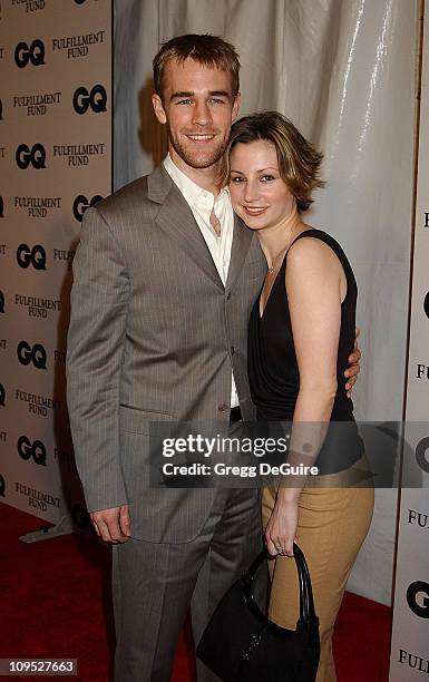 James Van Der Beek & Heather McComb during GQ Celebrates its Third Annual Movie Issue - Arrivals at The Sunset Room in Hollywood, California, United...