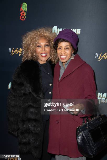 Ja'net DuBois and Marla Gibbs attend the 27th Annual Pan African Film & Arts Festival Opening Night Red Carpet at Cinemark Los Angeles - Baldwin...