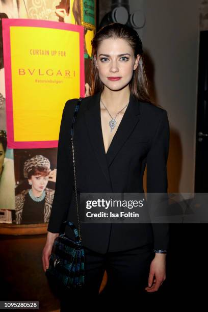 German actress Laura Berlin during the Bulgari party with the motto #Starsinbulgari on February 7, 2019 in Berlin, Germany.