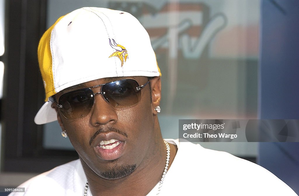 Sean "P. Diddy" Combs during MTV and Sean "P. Diddy" Combs Press