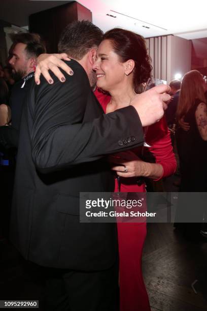 Desiree Nosbusch and her husband Tom Alexander Bierbaumer during the Berlin Opening Night by GALA & UFA Fiction at hotel Das Stue on February 7, 2019...