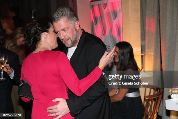 Desiree Nosbusch and her husband Tom Alexander Bierbaumer during the Berlin Opening Night by GALA & UFA Fiction at hotel Das Stue on February 7, 2019...