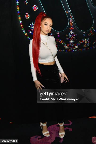 Bhad Bhabie attends the Warner Music Pre-Grammy Party at the NoMad Hotel on February 7, 2019 in Los Angeles, California.