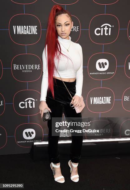 Bhad Bhabie, Danielle Bregoli, arrives at the Warner Music Group Pre-Grammy Celebration at Nomad Hotel Los Angeles on February 7, 2019 in Los...