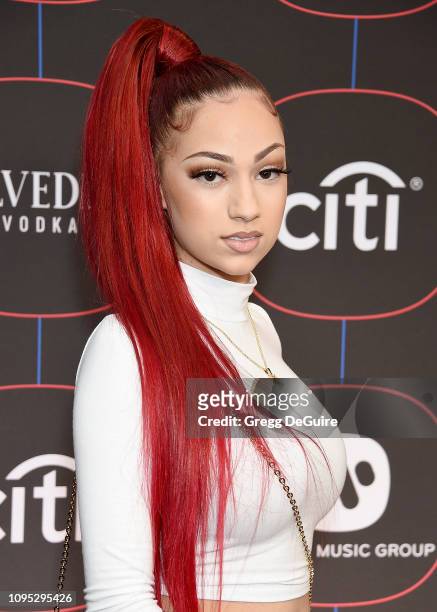 Bhad Bhabie, Danielle Bregoli, arrives at the Warner Music Group Pre-Grammy Celebration at Nomad Hotel Los Angeles on February 7, 2019 in Los...