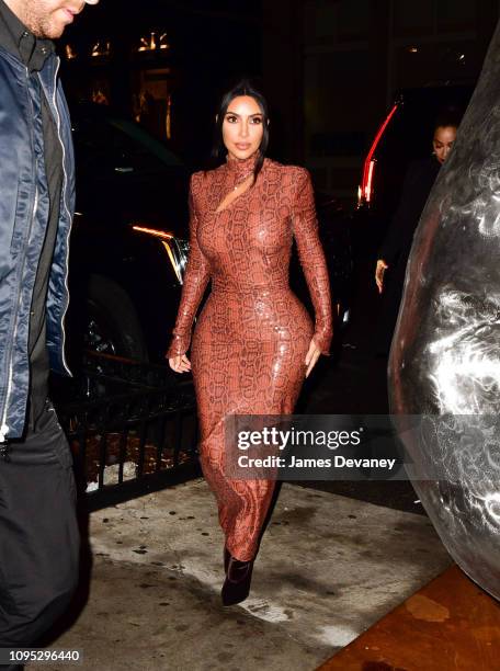 Kim Kardashian West arrives to Cipriani Broadway on February 7, 2019 in New York City.