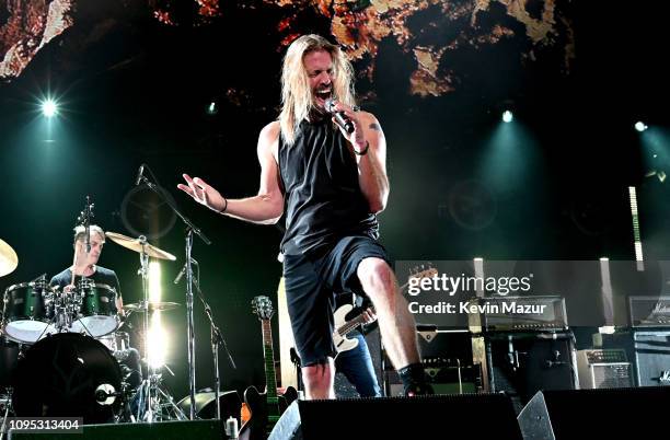 Taylor Hawkins of Foo Fighters performs with Soundgarden onstage during I Am The Highway: A Tribute To Chris Cornell at The Forum on January 16, 2019...