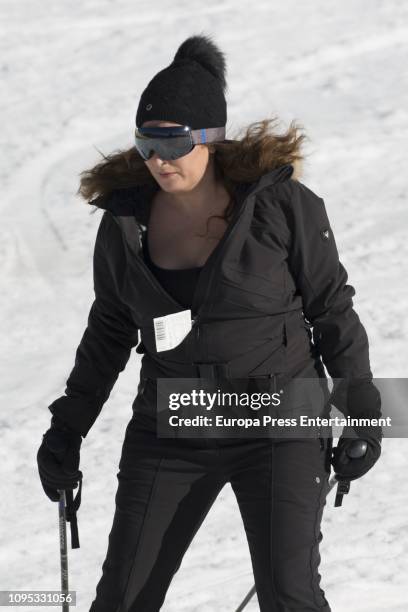 Estrella Morente is seen on December 6, 2018 in Baqueira Beret, Spain.