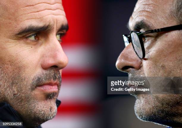 Maurizio Sarri, Manager of Chelsea looks on ahead of the Carabao Cup Third Round match between Liverpool and Chelsea at Anfield on September 26, 2018...