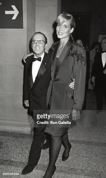 Francesco Scavullo and Kim Alexis during Council of Fashion Designers of America Costume Exhibition - "Dinner with Diane Vreeland" at Metropolitan...