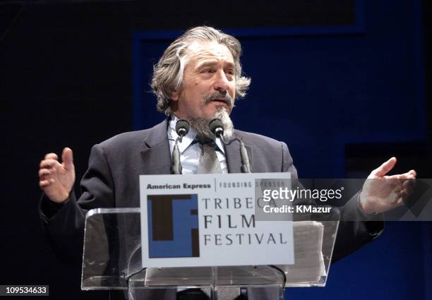 Robert De Niro during 2003 Tribeca Film Festival - Awards Ceremony at Stuyvesant High School Auditorium in New York City, New York, United States.