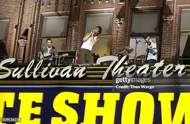 Audioslave during Audioslave Perform on the Roof of the Ed Sullivan Theatre for the "Late Show with David Letterman" - November 25, 2002 at Ed...