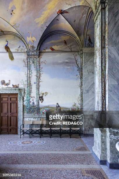 Palazzo Chigi palace. Frescoes. Ariccia. Lazio. Italy. Europe.