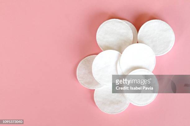 natural facial cotton pads - cotton pad stock pictures, royalty-free photos & images