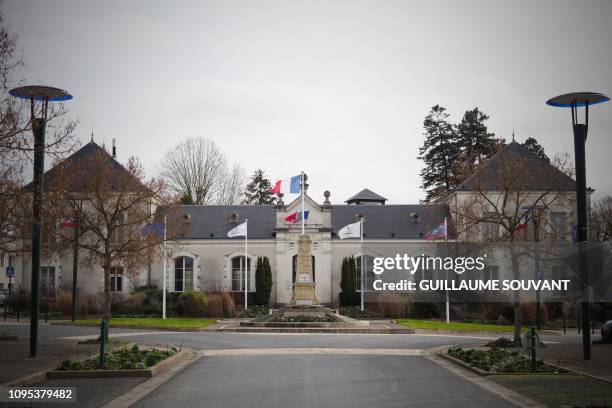 Picture taken on February 08, 2019 shows the city hall of Saint-Maur, central France. - French national Jean-Claude Romand is being held in a prison...
