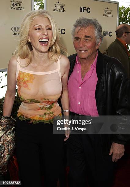 Shera Danese & Peter Falk during The 17th Annual IFP/West Independent Spirit Awards - Arrivals at Santa Monica Beach in Santa Monica, California,...