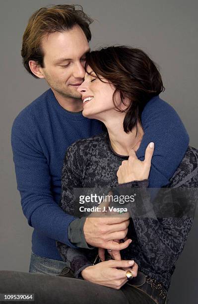 Christian Slater and Ryan Haddon during 2003 Sundance Film Festival - Masked and Anonymous - Portraits at YAHOO Movies Portrait Studio in Park City,...