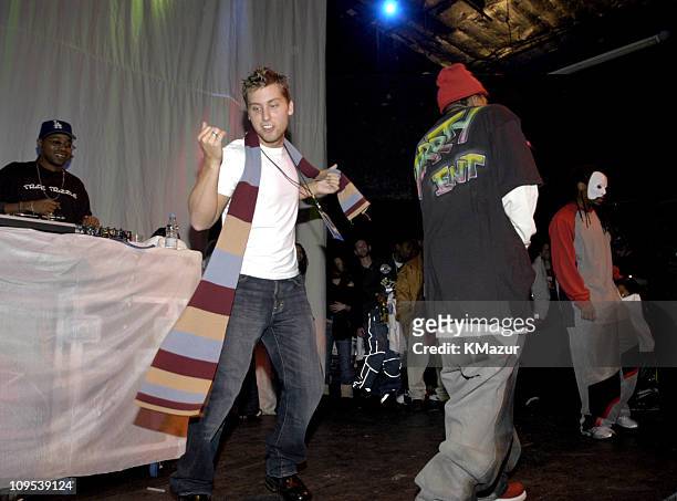 Lance Bass and Nelly during 2004 Park City - Blender Sessions Rocks Sundance With Five Nights Of Music - Day 1 at Harry O's in Park City, Utah,...