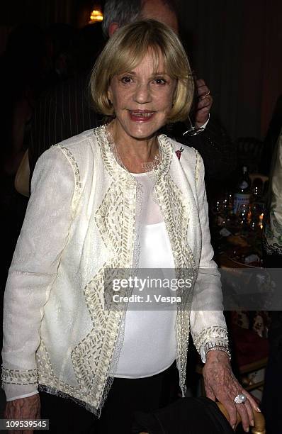 Jeanne Moreau during 2003 Cannes Film Festival - Roberto Cavalli Fashion Show - Dinner at Palm Beach in Cannes, France.