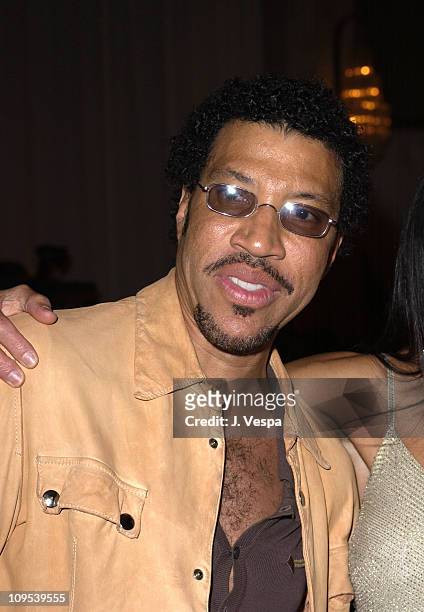 Lionel Richie during 2003 Cannes Film Festival - Roberto Cavalli Fashion Show - Dinner at Palm Beach in Cannes, France.