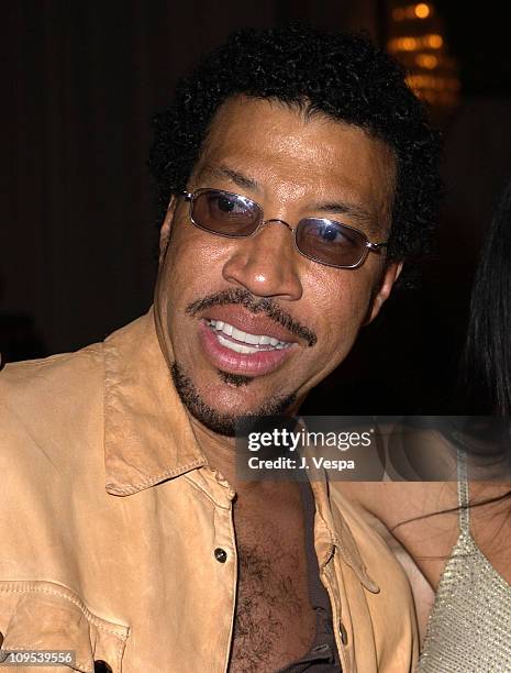 Lionel Richie during 2003 Cannes Film Festival - Roberto Cavalli Fashion Show - Dinner at Palm Beach in Cannes, France.