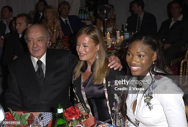 Mohamed Al Fayed, Eva Cavalli, and Serena Williams