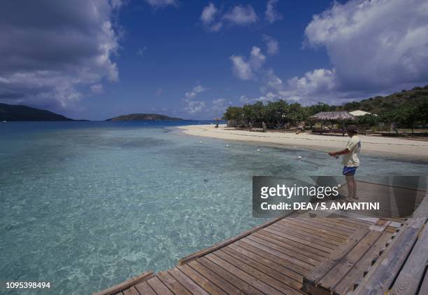 Pier, Prickly Pear Island, Virgin Gorda, British Virgin Islands, United Kingdom Overseas Territories.