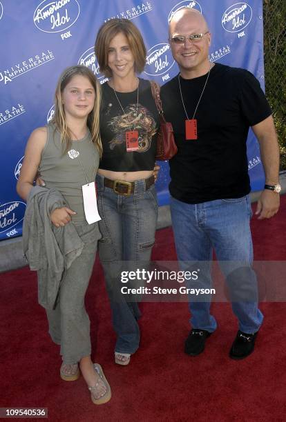 Michael Chiklis and family during "American Idol" Season 2 Finale - Arrivals at Universal Amphitheater in Universal City, California, United States.