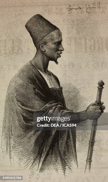 Ahmadu, King of Segou, Mali, engraving from L'Illustrazione Italiana, No 18, May 4, 1890.