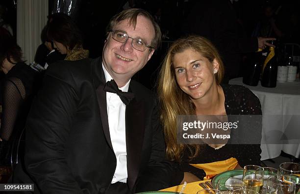 Paul Allen and Monica Seles during 2003 Cannes Film Festival - Cinema Against AIDS 2003 to benefit amfAR sponsored by Miramax - Dinner at Le Moulin...