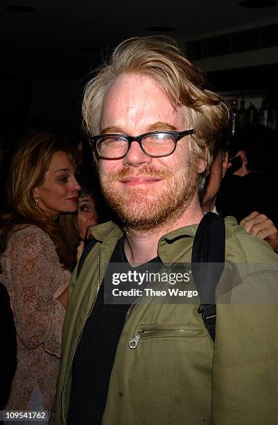 Philip Seymour Hoffman during Sony Pictures Classic's & More Magazine after-party and dinner for the New York premiere of "Crush" at Ada in New York...