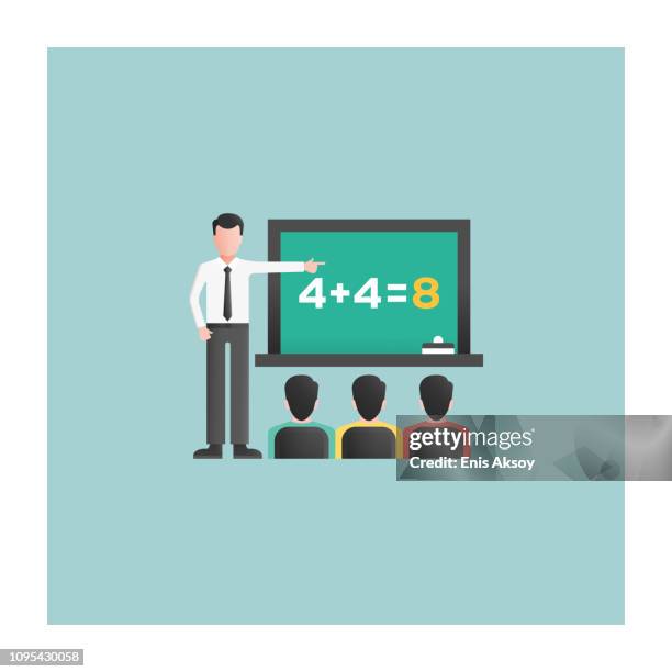 teacher icon - elementary math stock illustrations