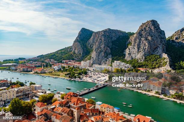 beautiful omis, croatia - dalmatia region croatia stock pictures, royalty-free photos & images