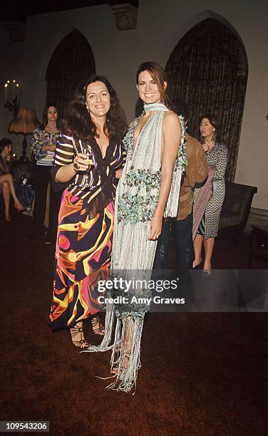 Angela Missoni and model during Angela Missoni Hosts Private Champagne Brunch and Preview of Special Evening Collection for Academy Awards Week at...