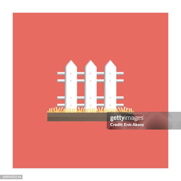 fence icon - railing icon stock illustrations