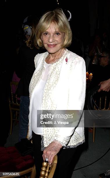 Jeanne Moreau during 2003 Cannes Film Festival - Roberto Cavalli Fashion Show - Dinner at Palm Beach in Cannes, France.