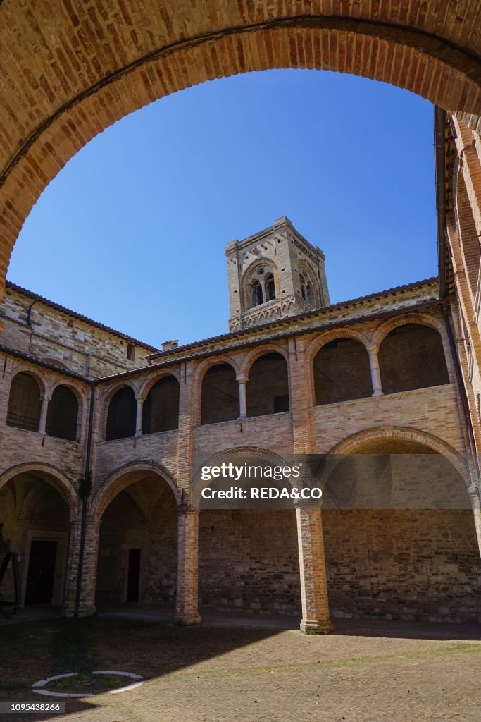 Monumental cloister. San Severino Marche. Marche. Italy. Europe