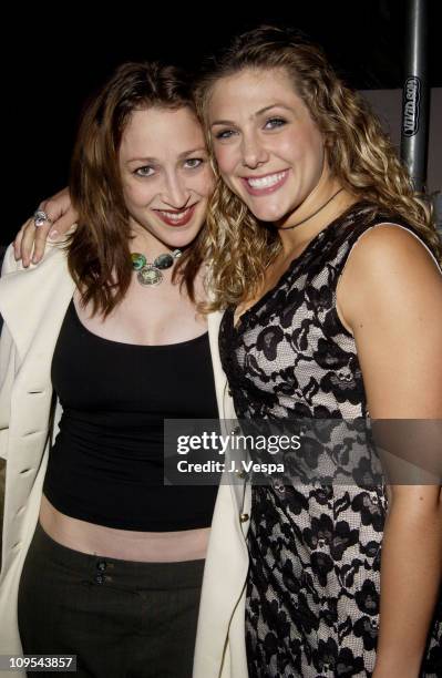 Jennifer Blanc and Jenna Lewis during Los Angeles Fashion Week - Lotta Fall 2002 Collection to Benefit "Dress for Success" at Moomba in West...