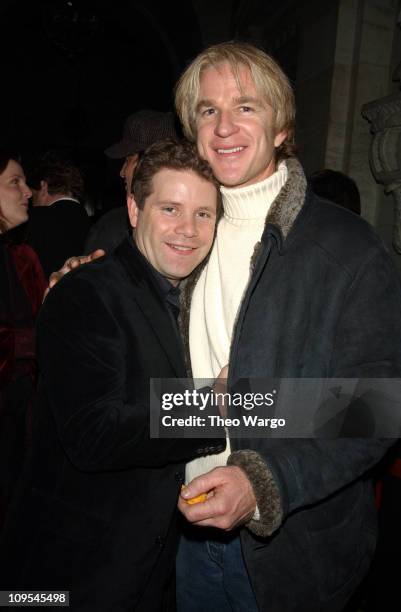 Sean Astin and Matthew Modine during "The Lord of The Rings: The Two Towers" Premiere - After-Party at New York Public Library in New York City, New...