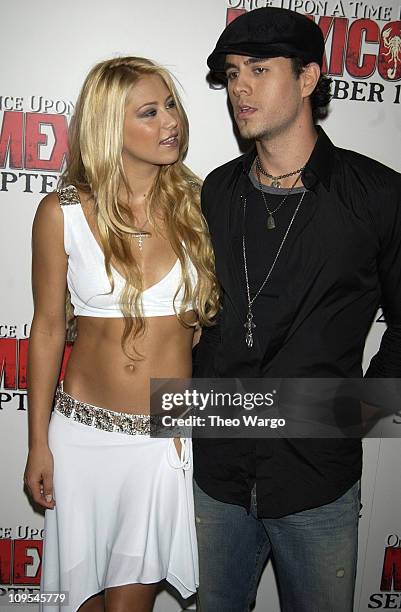 Anna Kournikova and Enrique Iglesias during New York Premiere of "Once Upon a Time in Mexico" - Inside Arrivals at Loews Lincoln Square Theatre in...